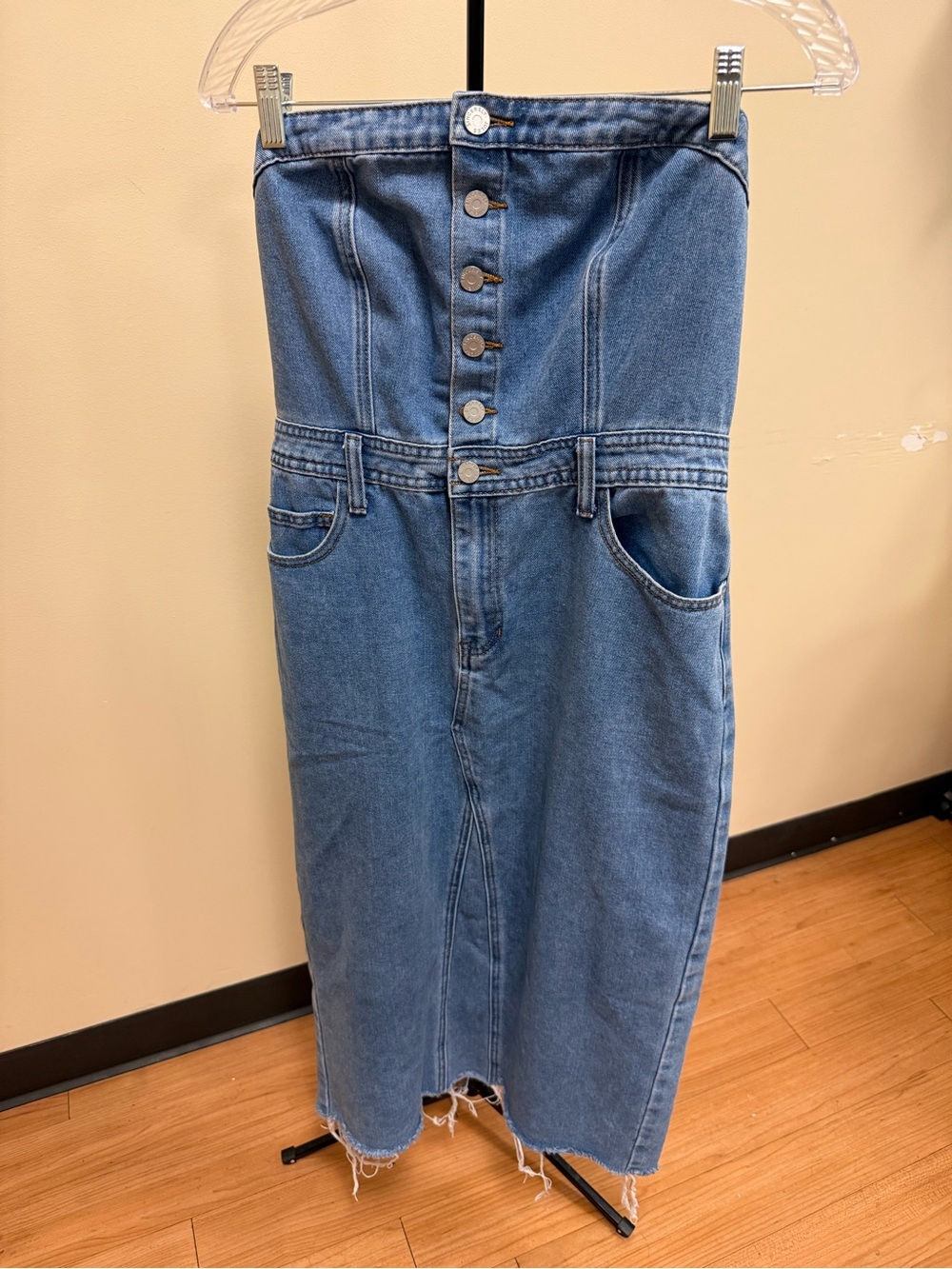 Sincerely Jules Denim Strapless Dress - L